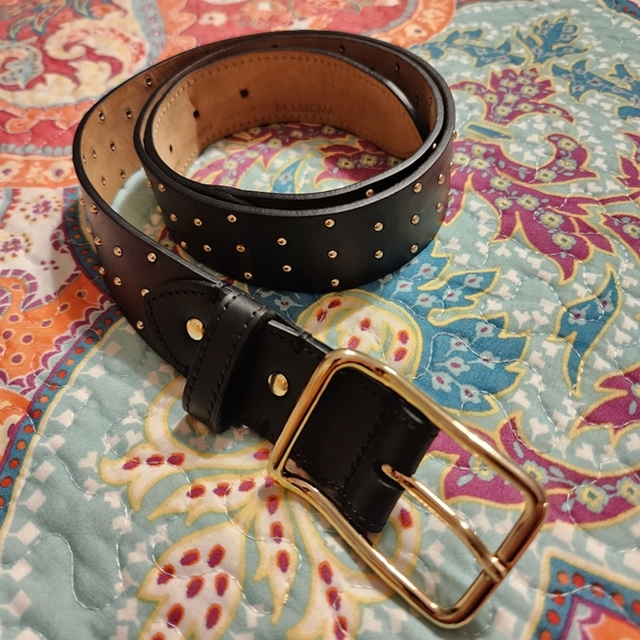 WORTH Genuine Leather Studded Belt Made in Italy | Size Large - Picture 2 of 14